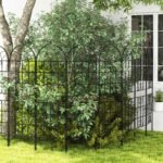 Dekoratyvinis metalinis augalų atramų rinkinys (4 vnt) (Juoda)