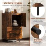 Daugiafunkcė komoda su stalčiais ir durelėmis 60 x 41 5 x 102 cm (Kavos)