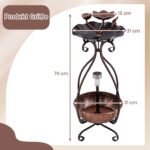 Dekoratyvinė lauko paukščių lesyklėlė su saulės energija (Bronza)