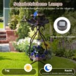 Dekoratyvinė lauko paukščių lesyklėlė su saulės energija (Bronza)