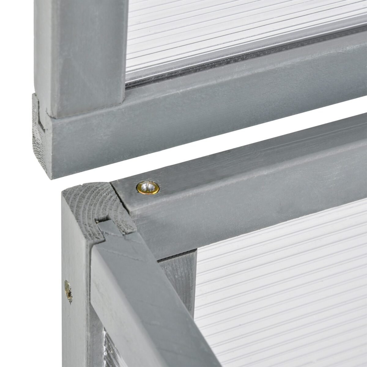 Šiltnamis-dėžė iš medienos ir polikarbonato su pakeliamu stogu 90x46x40 cm