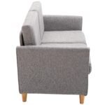 Lininė dvivietė sofa su nuimamais užvalkalais
