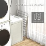 Lauko ir vidaus skalbinių džiovykla su ištraukiamais strypais