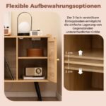 Stovas vinilinio grotuvo laikikliui su įkrovimo stotele (Natūrali)