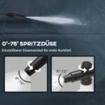 Nešiojama aukšto slėgio plovykla su reguliuojamu purkštuku