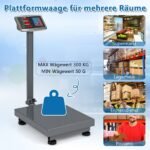 Skaitmeninės platforminės svarstyklės 300 kg (Sidabrinė)