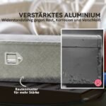 Aliuminė oro sąlygoms atspari transportavimo dėžė su užraktu