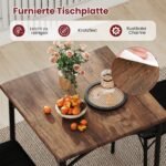 Valgomojo komplektas su dviem kėdėmis (Juoda)