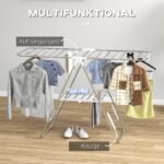 Lauko ir vidaus skalbinių džiovykla su ištraukiamais strypais