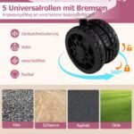 Nešiojamas sulankstomas vežimėlis su stalviršiu ir dviem krepšiais (Rožinė)