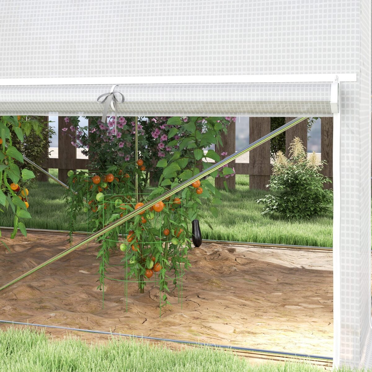 Tunelinis šiltnamis 3x2x2 m su susukamosiomis šoninėmis sienomis