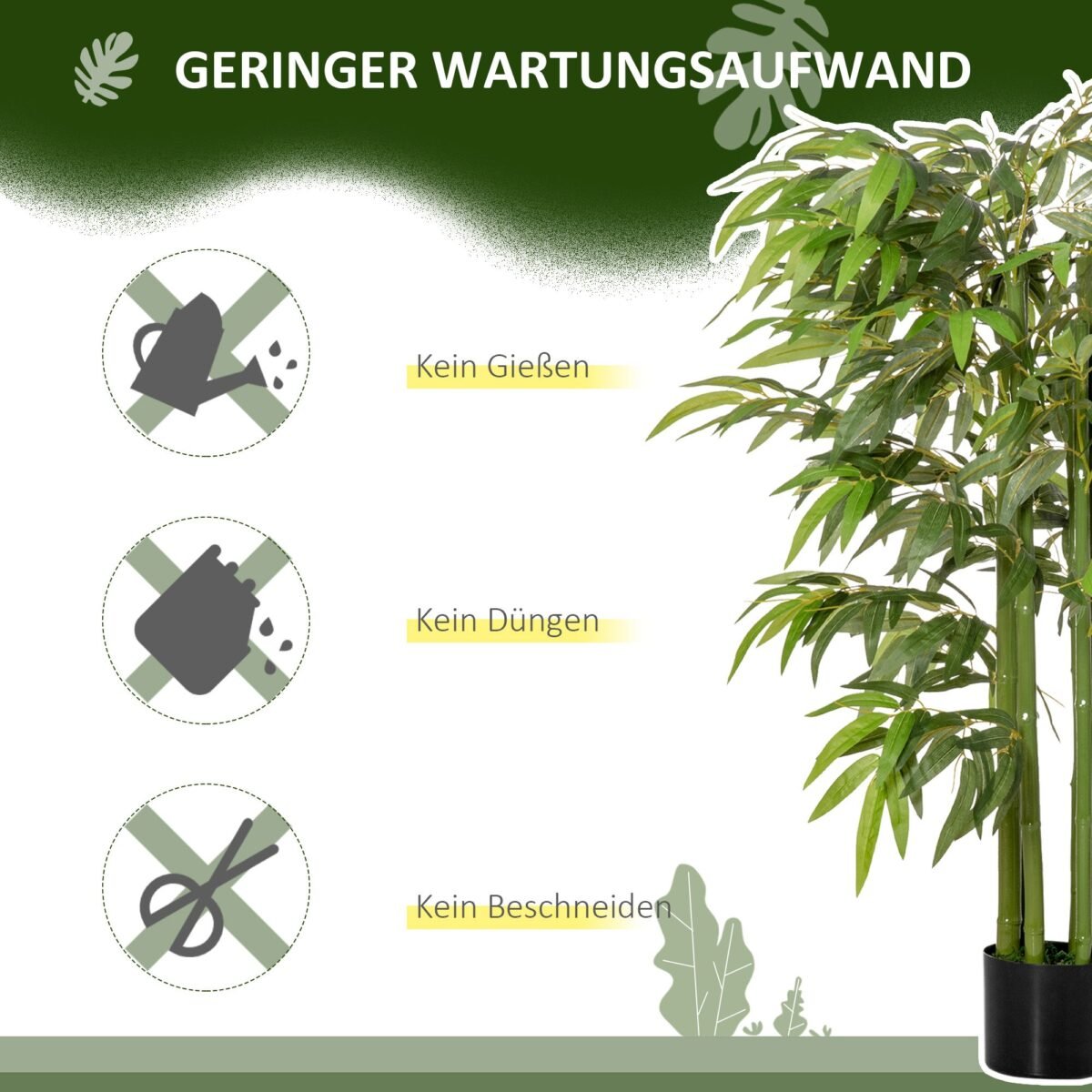 Realistiškas dirbtinis bambukas vazone 140 cm aukščio