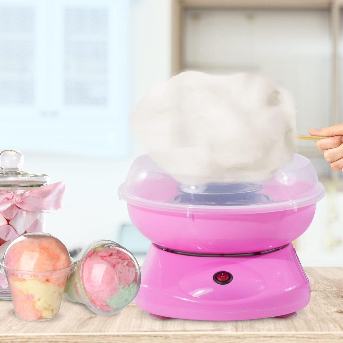 Paprastas naudoti cukraus vatos aparatas namų šventėms