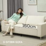 Moderni trijų vietų kordinė sofa