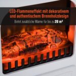 Elektrinis židinys su dviejų pakopų šildymu ir reguliuojamu liepsnos efektu