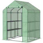 Įeinamas šiltnamis su 8 lentynomis