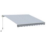 Lankstinė markizė su reguliuojamu pasvirimo kampu, valdoma rankena, 295 x 245 cm