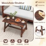 Stačiakampis lauko staliukas iš masyvmedžio (Ruda)