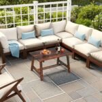 Stačiakampis lauko staliukas iš masyvmedžio (Ruda)