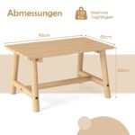 Stačiakampis masyvmedžio lauko staliukas (Natūrali)