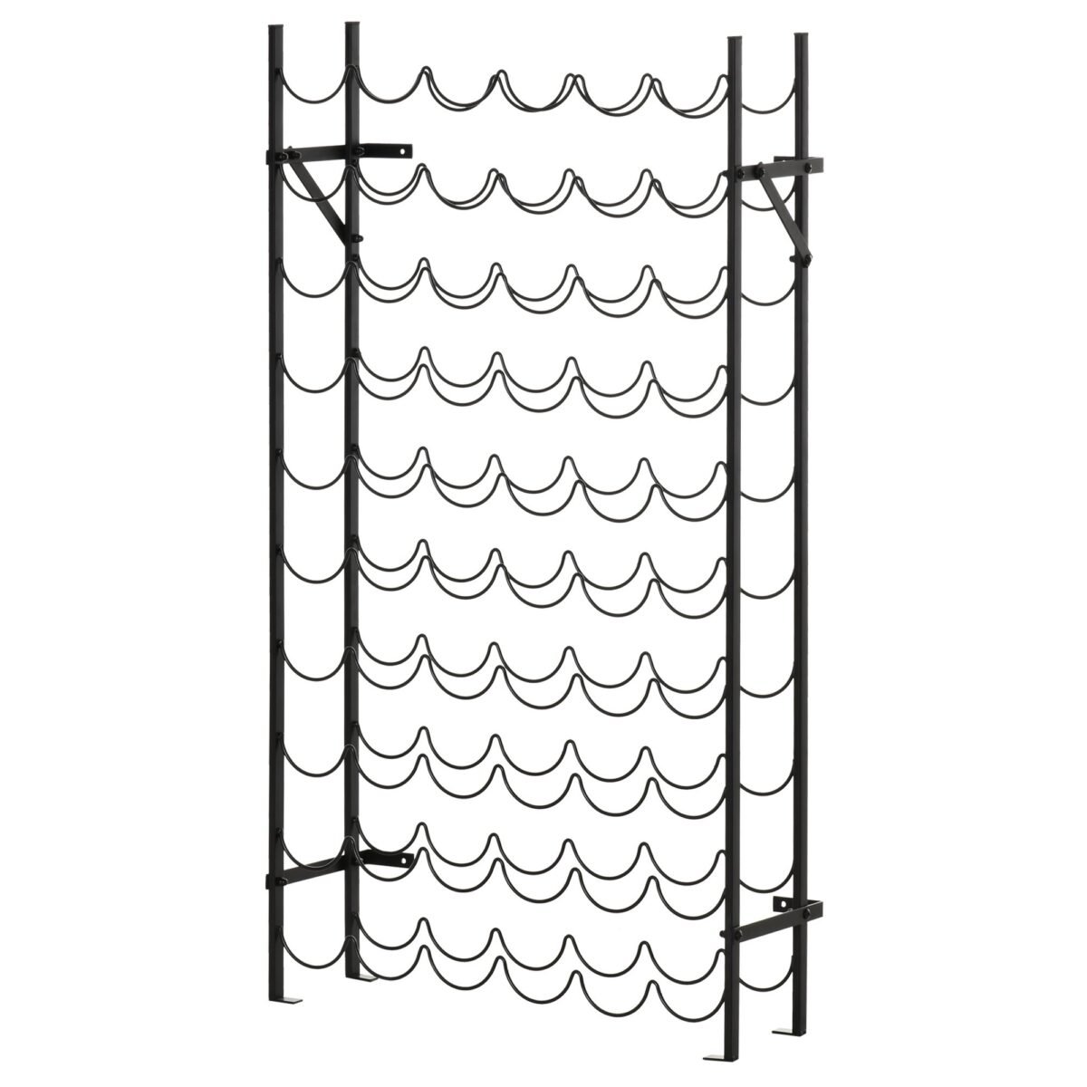 Sieninė metalinė vyno lentyna 60 buteliams