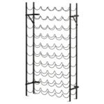 Sieninė metalinė vyno lentyna 60 buteliams