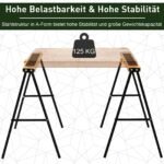 Sulankstomas plieninis darbo stovas, 125 kg apkrovos