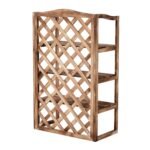 Trijų pakopų augalų lentyna iš kėnio medienos