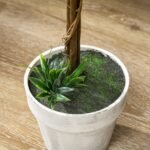 Dekoratyvinis dirbtinių levandų medelių rinkinys, 2 vnt., 60 cm, su vazonais