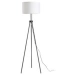 Grindų šviestuvas su trikoju pagrindu ir traukiamuoju jungikliu