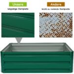 Stačiakampė pakelta lysvė su plienine konstrukcija (Tamsiai žalia)