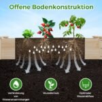 Medinė pakelta lysvė gėlėms ir žolelėms sodinti (Natūrali)