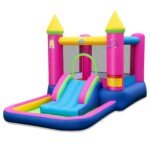 Pripučiama pilis su čiuožykla ir kamuoliukų baseinėliu (Spalvota)