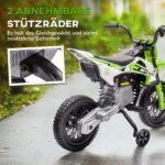 Elektrinis motociklas vaikams su treniruočių ratais ir muzika