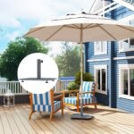 Kvadratinis metalinis skėčio stovas su reguliuojamu laikikliu 18,5 kg