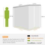 Metalo sodo namelis su užrakinamomis durimis ir ventiliacija