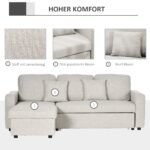 Universali kampinė sofa su ištraukiama lova ir daiktadėže