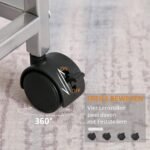 Universalus ratukinis vežimėlis su 4 ištraukiamais metaliniais krepšiais