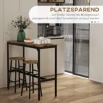 Trijų dalių pramoninio stiliaus baro komplektas