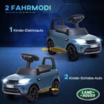 Licencijuotas Land Rover 6V vaikų elektromobilis su važiavimo ir stūmimo režimu