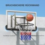 Krepšinio lankas sienai su 50 cm aukščio reguliacija ir spyruokliniu mechanizmu