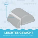 11 dalių minkšti putplasčio statybos blokeliai su dirbtinės odos apmušalu 1-3 metų vaikams