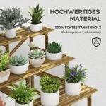 Eglės medienos trijų pakopų lauko augalų stovas