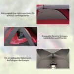 Lengva 3 asmenų kempingo palapinė su prieangiu, atspari vandeniui ir UV 50+