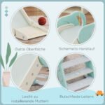 Sulankstoma vaikų čiuožykla su neslystančiais laipteliais