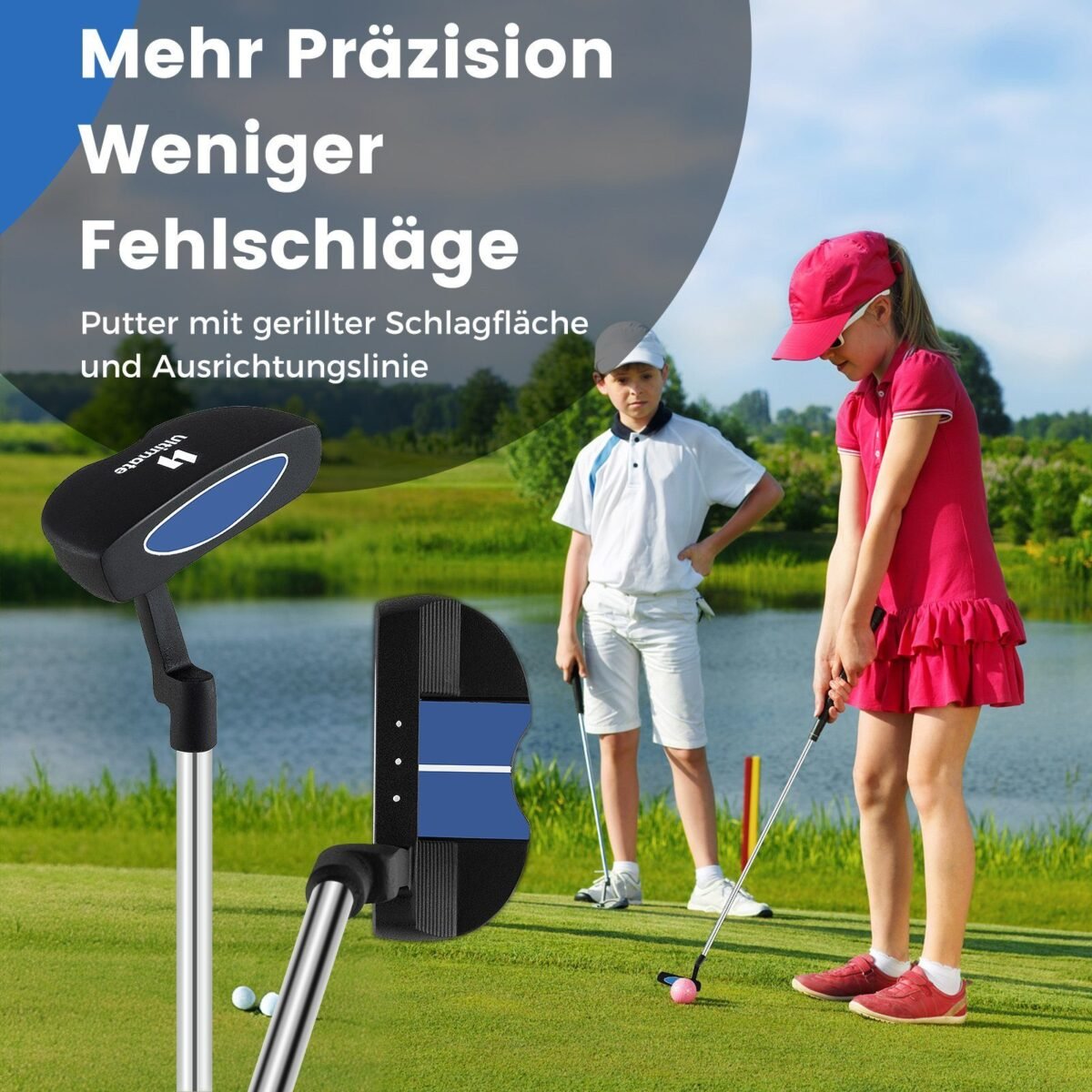 Vaikų golfo lazda komplektas (11–13 metų) (Mėlyna)