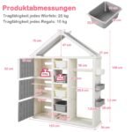 Vaikiška spintelė su drabužių kabykla ir lentyna (Pilka)