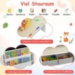 Vaikiška rašymo lenta su kėdute ir laikymo stalčiais (Natūrali)