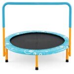 Vaikams skirtas nešiojamas batutas su rankena (Oranžinė)