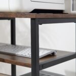 L formos kampinis rašomasis stalas su šonine lentyna